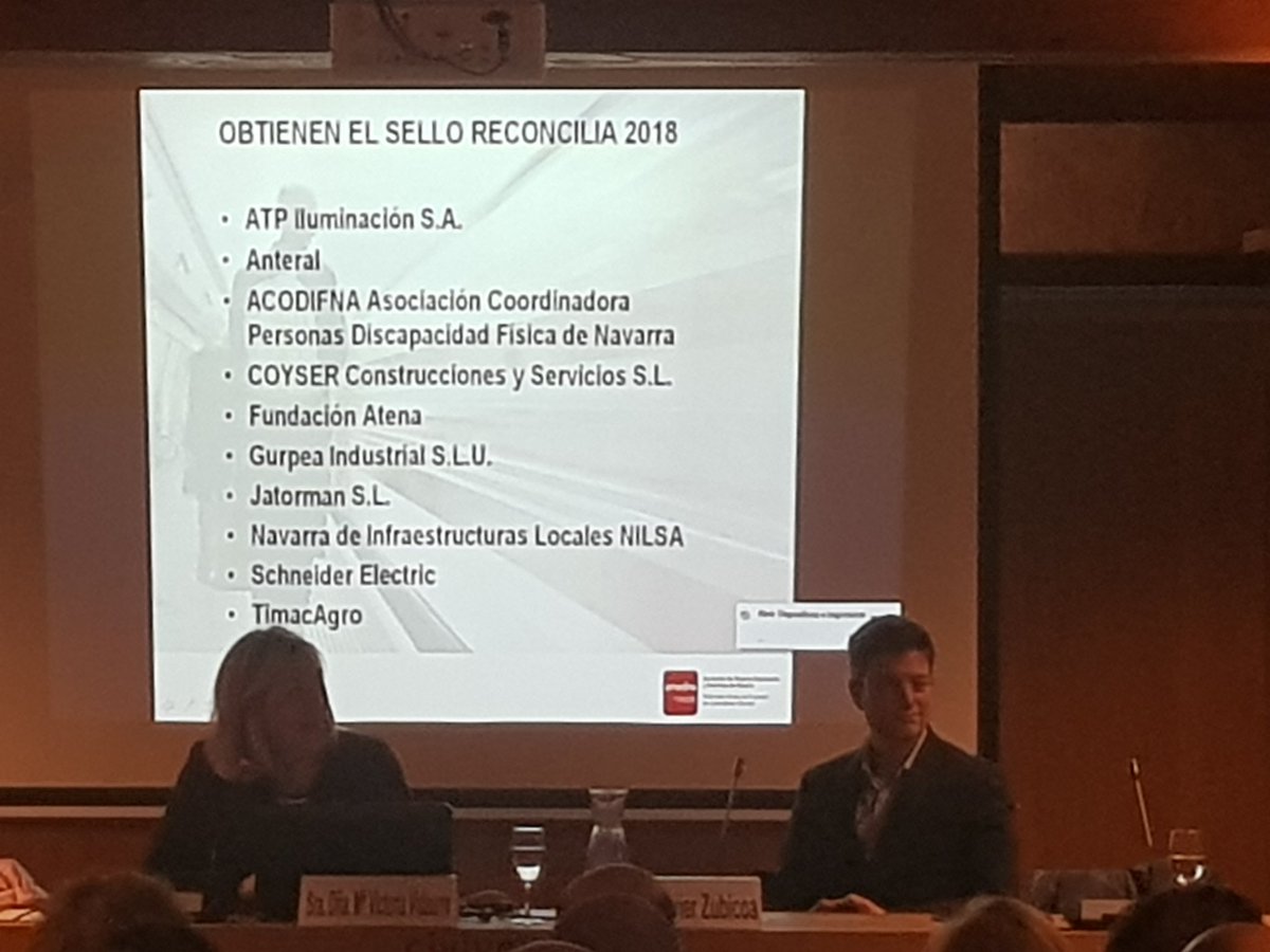 Amedna_'s tweet photo. Diez nuevas empresas o entidades navarras obtienen el #SelloReconcilia por primera vez este 2018 #Reconciliamos https://t.co/86cUeLHtPO