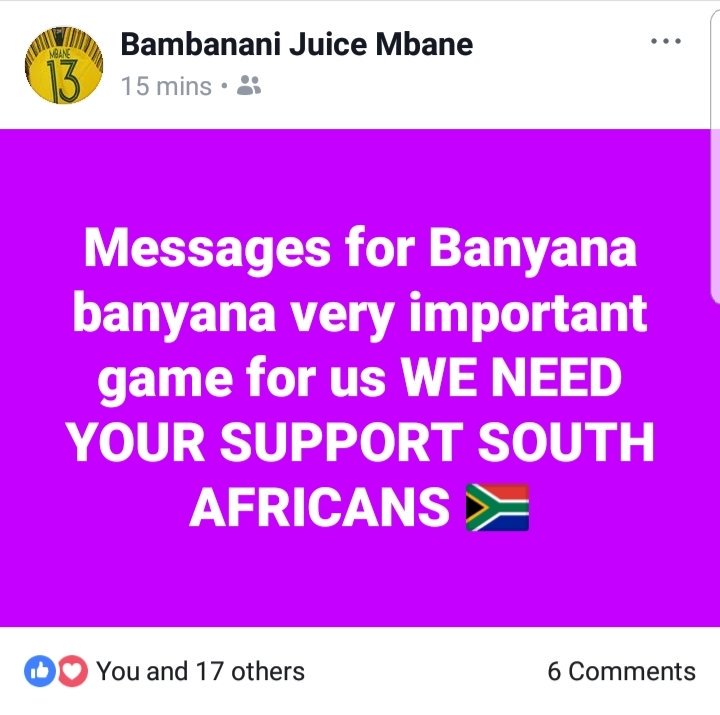 Fellow South Africans 🇿🇦 - please share your messages of support for <a href="/Banyana_Banyana/">Sasol Banyana Banyana</a> ahead of their historic clash with Mali tonight. We will share them with the team 🙇🏽‍♂️ cc <a href="/SasolSA/">Sasol</a>