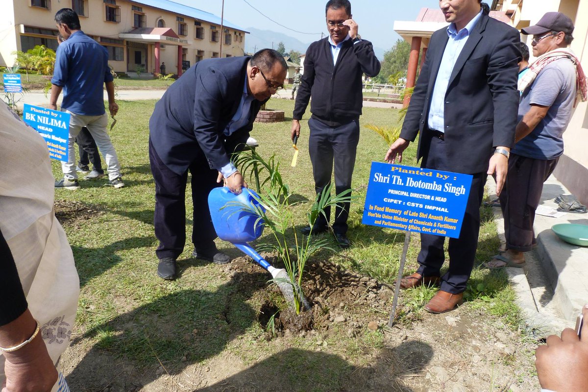 cipetimphal's tweet photo. Saplings Plantation in the fond memory of Late Mr. Aanath Kumar,Honorable Union Minister Of Chemical &amp; Fertilizers and Parliamentary Affairs, Govt. of India on 19th Nov.,2018 https://t.co/QcRrFzl8Ka