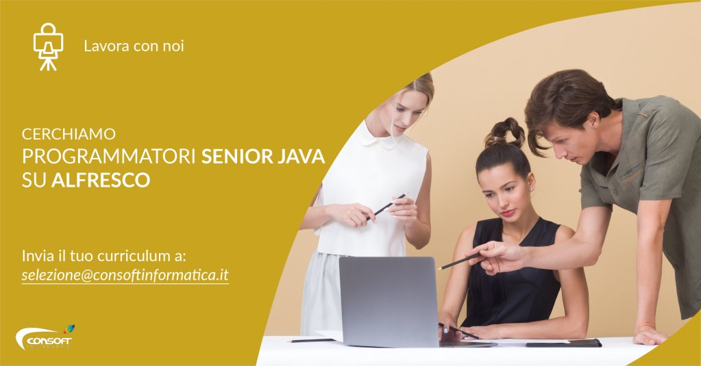 Consoftsrl's tweet photo. #ConsoftInformatica seleziona #programmatori #Java su #Alfresco con possibilità di lavorare da remoto. Richiesti almeno 2 anni di esperienza. Inserimento con contratto a #TempoIndeterminato.
Inviare il #CV a: selezione.milano@consoftinformatica.it
#lavoro #offertadilavoro #coding https://t.co/b0o5MWxx3u