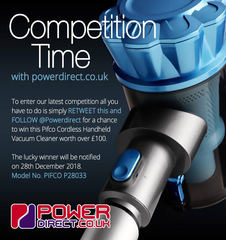 PowerDirectUK's tweet photo. #TuesdayMotivation... #RT &amp; #Follow @PowerDirectUK #Today for a chance to #Win a Pifco Cordless Handheld Vacuum Cleaner... #Free to Enter #Competition #Giveaway drawn 28th December 2018. https://t.co/lW6S6RsGqH