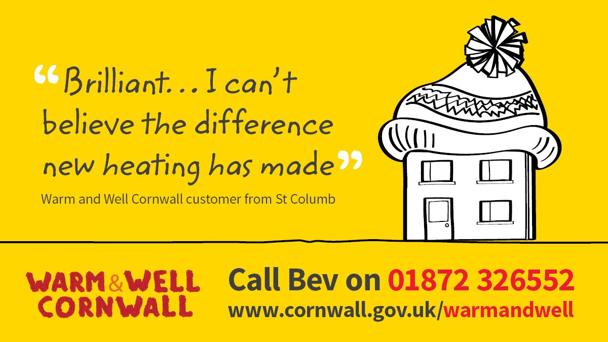 🌧️🌬️ Well, it's wet, windy and pretty gloomy out there.

If you know someone who struggles to keep their home warm and is at risk of getting sick, get in touch to see if our Warm and Well programme can help  👉cornwall.gov.uk/warmandwell