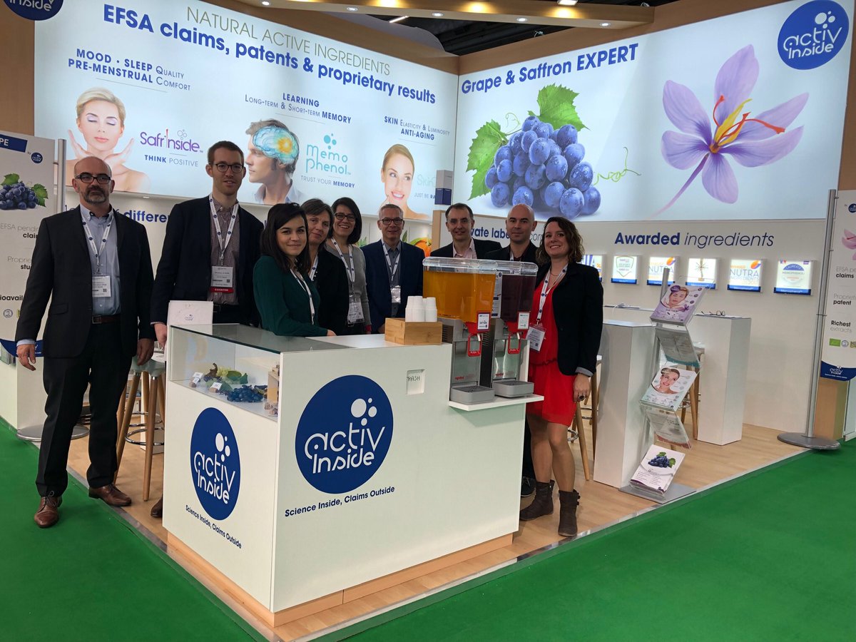 activinside's tweet photo. #HIE2018: The show is opened. Activ’inside team is ready to welcome you! #HiEurope #saffron #grape #supplements https://t.co/uG69jbBFG9