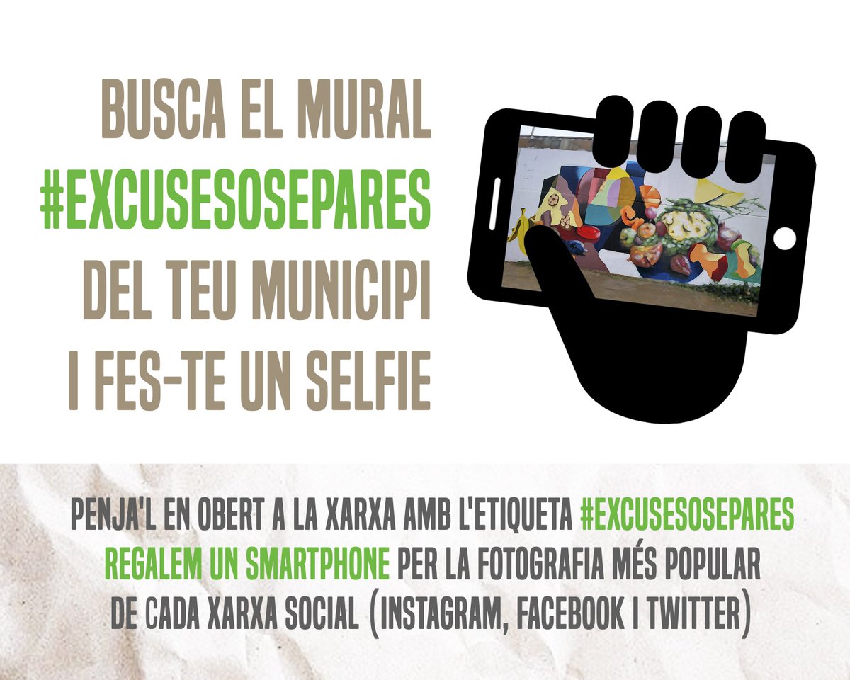 Has vist els murals del 🎨 Festival d'Art Urbà pel reciclatge ♻️ de la matèria orgànica?
Busca'l al teu municipi i fes-te una foto📸, regalem 3 Smartphones! 🤳
#excusesOsepares #residusVallès

📰Bases concurs: residusvalles.cat/wp-content/upl…