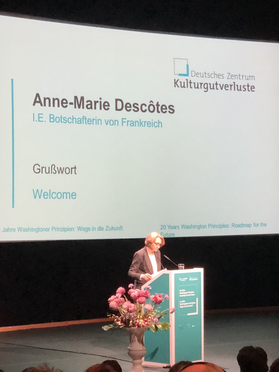 French Ambassador to Germany acknowledges France hasn’t done enough for #Restitution. Showing that the Washington Principles haven’t worked. #WashingtonPrinciples2018