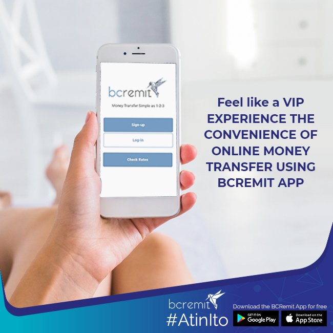 bcremit's tweet photo. Enjoy online money transfer securely and quickly directly to a bank account or any of our cash pickup partners.
#AtinIto #BCRemit https://t.co/GLvSahi998