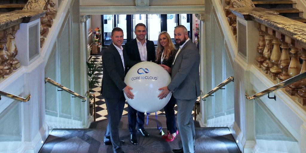 coretocloud's tweet image. It's not very often you see us all together, smiling and holding a giant balloon. Our Team photo was taken at the S.COM event 2018 by the talented @FleaBeeFilms. Could this be you next year? #teamtuesday