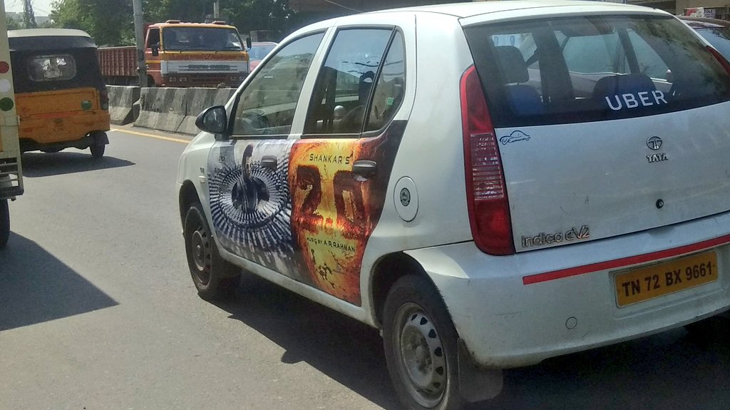 rakks_twitz's tweet photo. #2Point0Promotions
Both sides of Car Doors coated with
#2Point0 Posters in #Chennai City @Uber Cabs
@rajinikanth
@akshaykumar
@shankarshanmugh @arrahman @LycaProductions @Uber_India
@RajiniFollowers @rajinifans @MrIanMalcolm https://t.co/Oz7QZzPQ0O