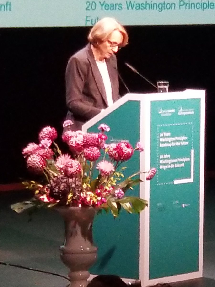 Berlin Wash. Principles 20th ann. Conf. day 2, with @amdescotes, French ambassador to Germany, acknowledging 'more work to be done'. #FunFact: she was sued 90+times, including in US courts, when running @aefeinfo, the French overseas education agency! #washingtonprinciples2018