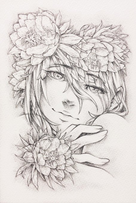 描き描き。

#イラスト #オリジナルイラスト #透明水彩画の線画 #線画 #女性画 #着色前 #花言葉 #drawing #pencildrawing #illustration 