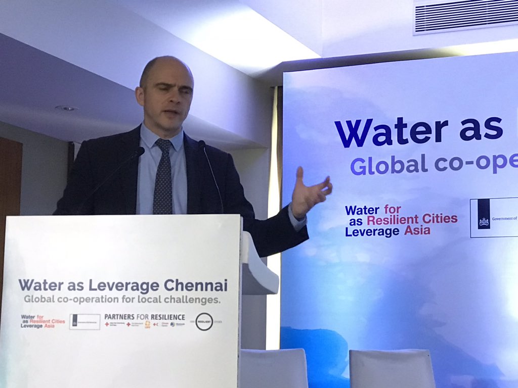 henkovink's tweet photo. Day 2 #Chennai @WaterasLeverage starts inspiring with @rogier_berg @UNHABITAT and Dushyant Mohil @PfRglobal on what &amp; how to leapfrog with #waterasleverage projects, followed by panel on governance, design &amp; finance with #Chennai #Delhi @NIUA_India @100ResCities @NLinIndia https://t.co/X6kPA8fgoo