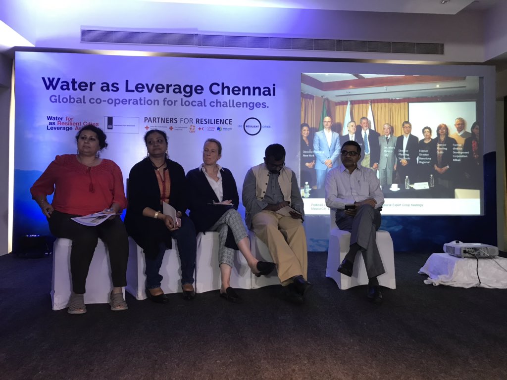 henkovink's tweet photo. Day 2 #Chennai @WaterasLeverage starts inspiring with @rogier_berg @UNHABITAT and Dushyant Mohil @PfRglobal on what &amp; how to leapfrog with #waterasleverage projects, followed by panel on governance, design &amp; finance with #Chennai #Delhi @NIUA_India @100ResCities @NLinIndia https://t.co/X6kPA8fgoo