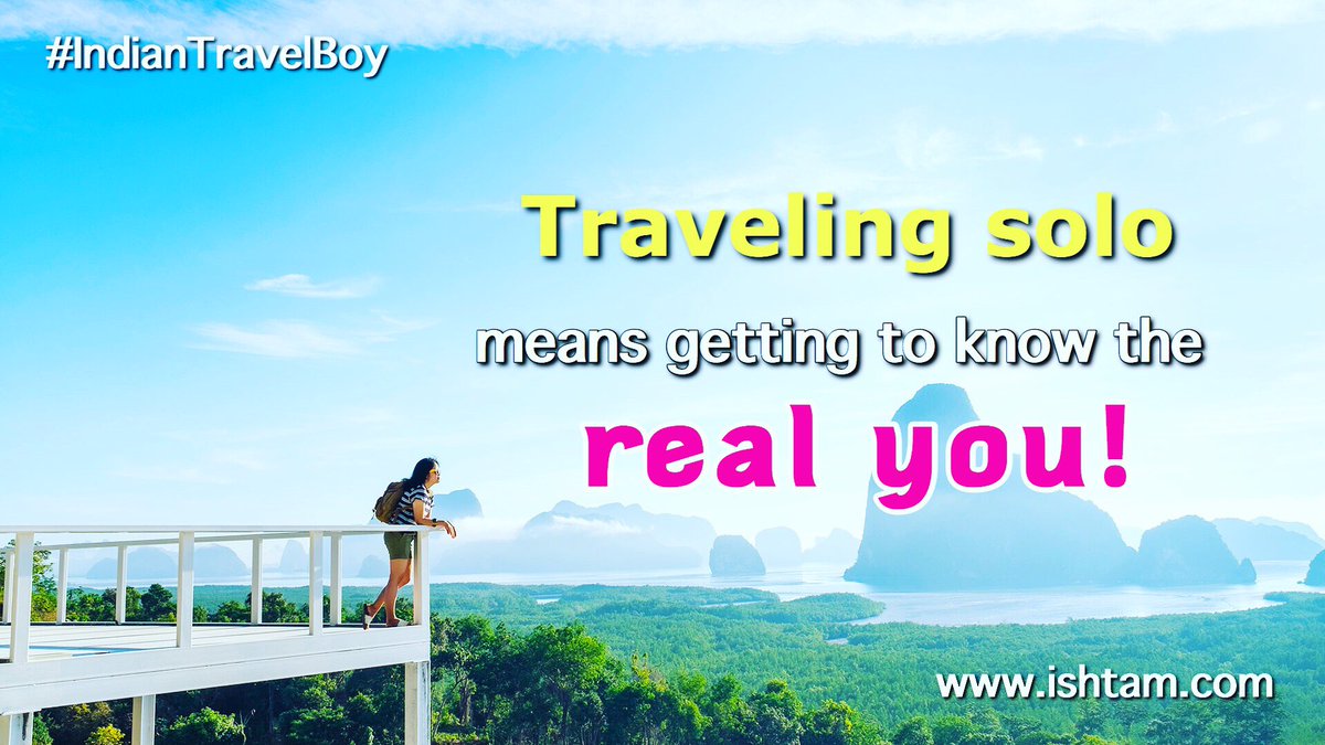 IndianTravelBoy's tweet photo. “Traveling solo means getting to know the real you!”

#IndianTravelBoy
https://t.co/f63D2xsSQf
🌍✈️🚗🚎🏍🚂⛵🚁🚀 
...
#TravelBoy #143 #DreamChaser #discoverplaces #inspire #lifeofadventures #packyourbags #wanderlust #travel #exploremore #trip #travelling #nature #traveltheworld https://t.co/v7cPY6WmXR