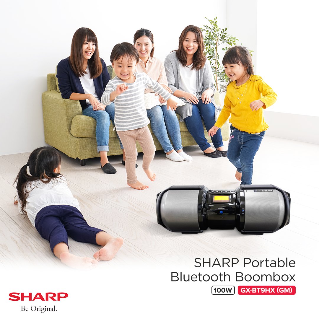 sharp portable bluetooth boombox