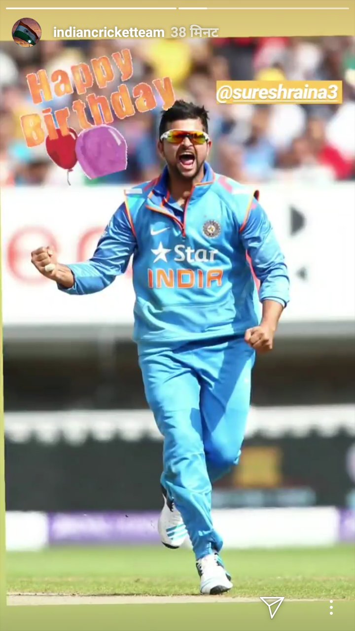 Happy birthday china thala    suresh raina 