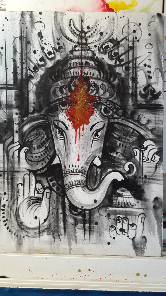 benerhardart's tweet photo. 'Ganesh(Bleeding Heart Version)'#oilpainting #art #artwork #arts #southeastasia #canvaspainting #canvaspaintings 75x100 cm;Available,$325,shipp incl #artnet #artsandcrafts #yoga #yogalove #yoganet #artfair #artshow #crafts #etsy #spiritual #spirituality #artgallery #artgalleries https://t.co/WsHS9bzLm9