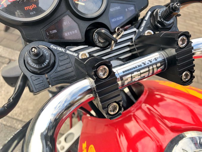 オックスフォードブルー GS400 ハンドルクランプ | www.ankuramindia.com
