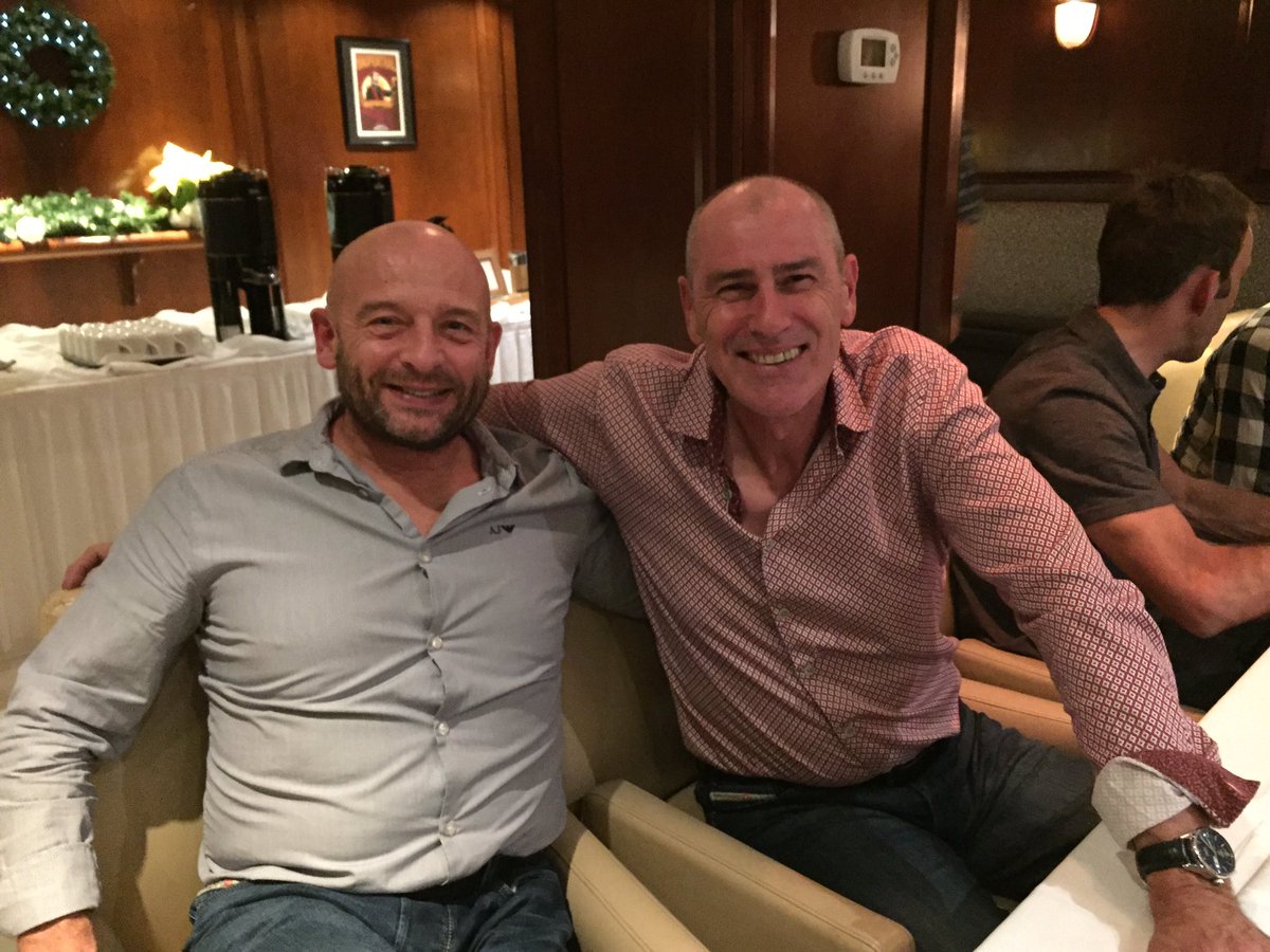 Couple of British endurance running legends up in Canada at <a href="/B2ten/">B2ten</a> conference and re-united.  Mark Rowlands (steeplechase Olympic medalist and super coach) with physiology guru <a href="/AndyBeetroot/">Andrew Jones</a>