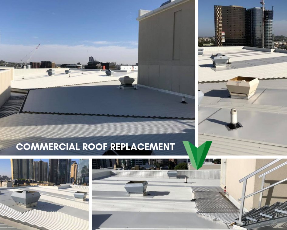 VantagePointQLD's tweet photo. Have a look at the progress the boys have made on this commercial biggie in Fortitude Valley. That's one block done, keep up the great work guys!
#roofreplacement #commercialroofing #metalroofingcontractor #brisbaneroofing #brisbaneroofingcompany #vpr #vantagepointroofing https://t.co/UghnizjdOR