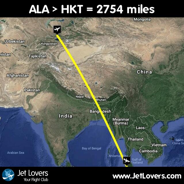 Barkorn's tweet photo. My flight #87 on #JetLovers: ALA > HKT - another 2754 miles in the air! https://t.co/pjw8viagM2 https://t.co/iZezYt98u5