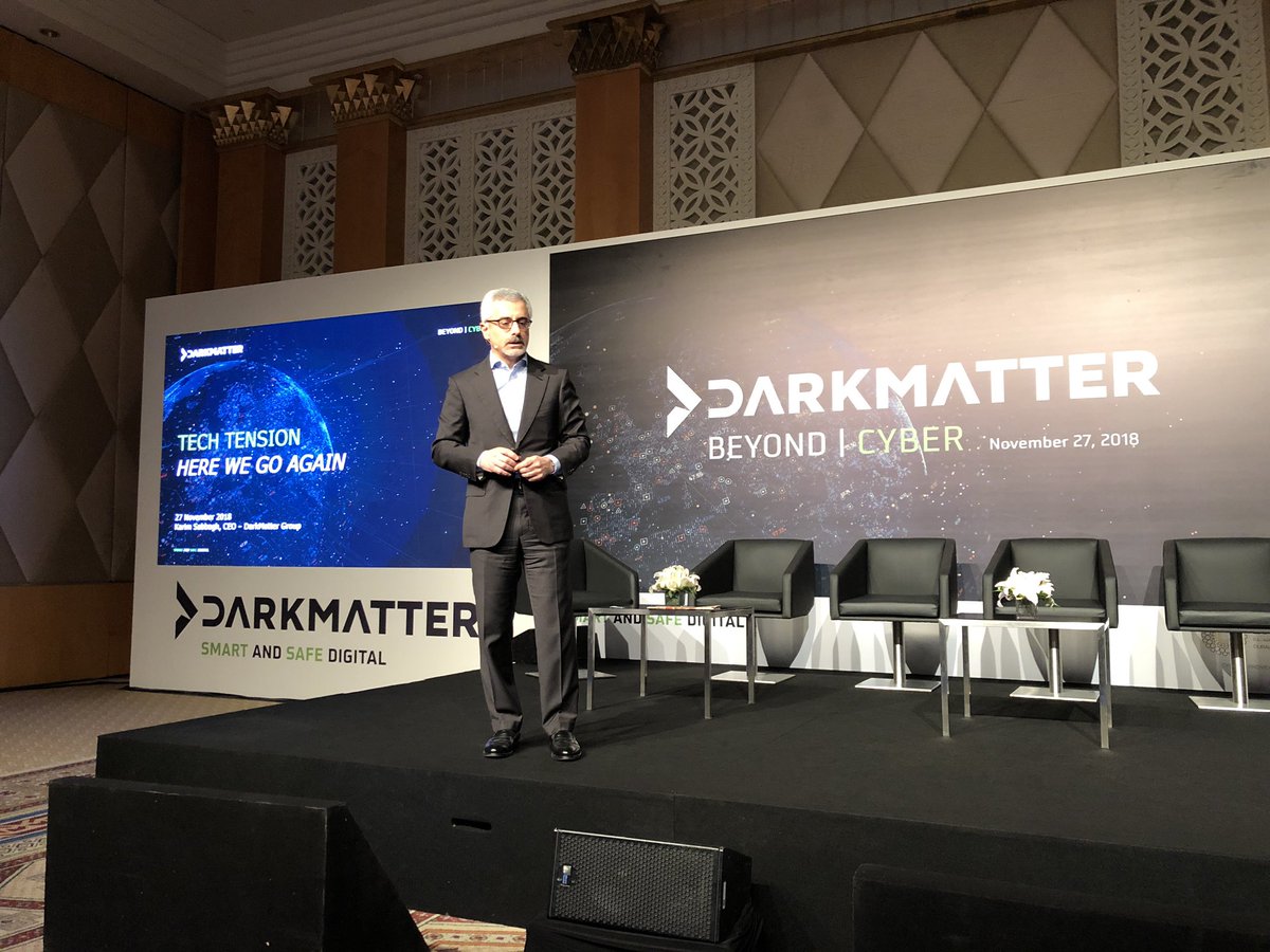Karim Sabbagh CEO #DarkMatter kicks off #beyondcyber .  Great turnout and good to catch up with many stakeholders