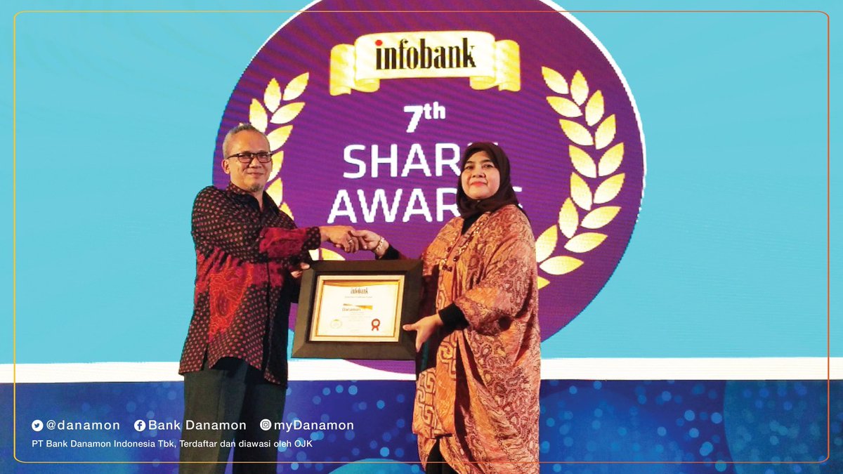 Danamon Syariah Raih Penghargaan Infobank Sharia Award 2018 pada acara "7th Infobank Sharia Award 2018".

Budhi Hernandhi, Syariah Product Sales &amp; Assurance Head mewakili Danamon menerima penghargaan di Hotel Shangrilla Jakarta, Rabu 26 September 2018.

#SaatnyaPegangKendali