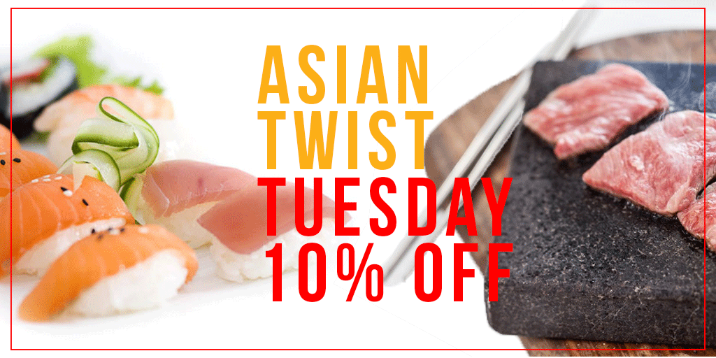TigersEyeGlos's tweet photo. Get 10% off this Asian Twist Tuesday on selected Asian menu items: Sushi rolls, Nigiri and Izakaya Tapas. #ShopLocal #WDYT #Foodie #Sushi #Sahimi #HotRockGrill @BlackRockGrill @JapanCentre #TigersEyeGoodTimes #ilovesushi @soglos @VisitGloucester @Gloucester_ @TalkToMaybe https://t.co/kpujhRxXII