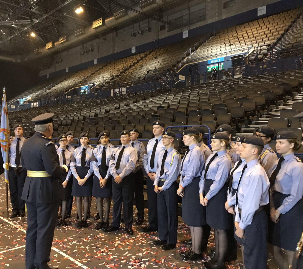 1206SqnATC's tweet photo. Still recovering from the weekend excitement.
Cadets pictured with the reviewing Officers, Air Marshall Sir Baz North and Air Vice Marshall Martin Clark. #rafcadets #staffswing #aircadets #rafcosfordfieldgun https://t.co/3YDddkZJN1