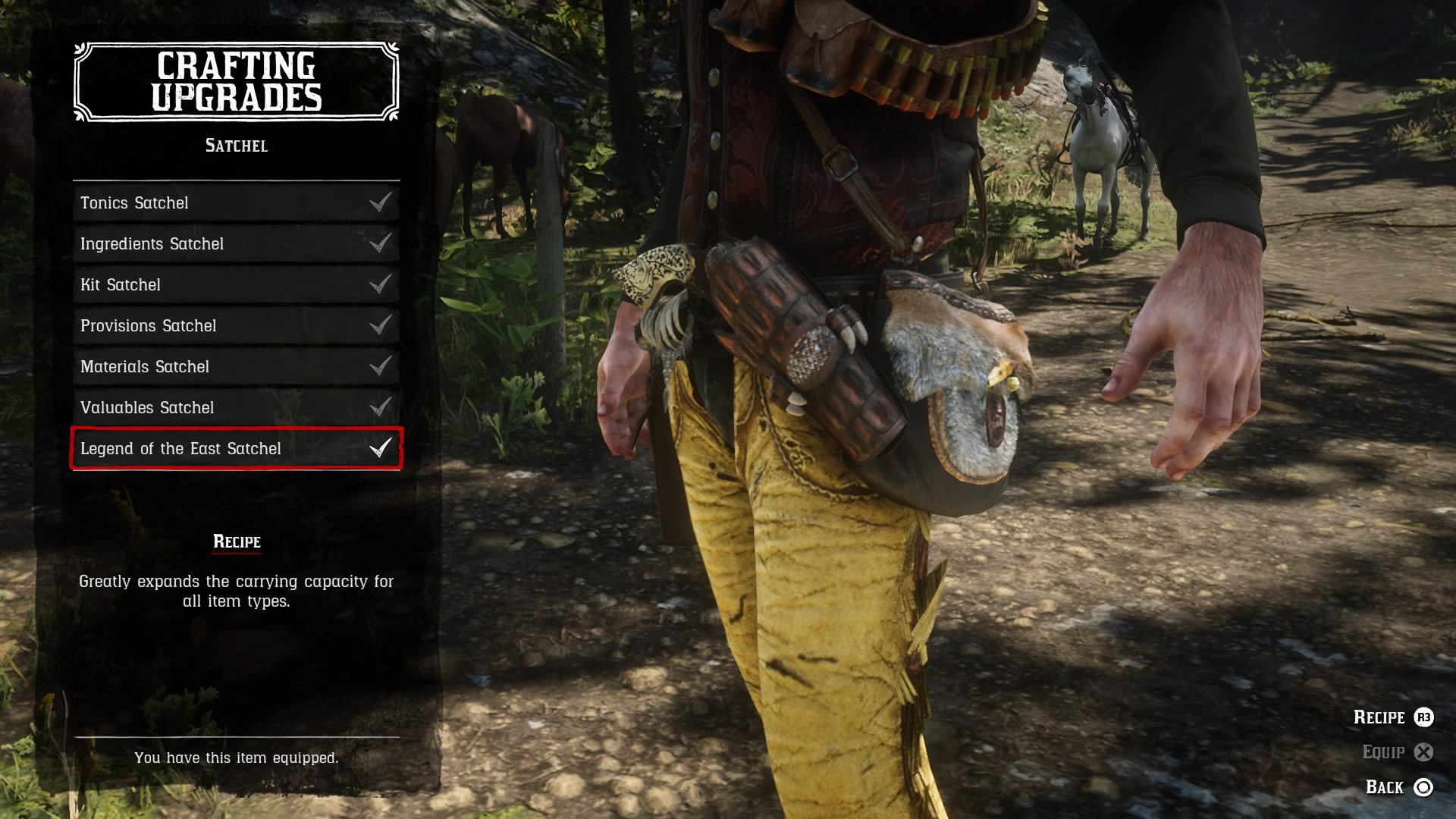 Lee Tee on X: &ldquo;Satchel upgrade #RDR2 #PS4Pro #PS4share https://t 