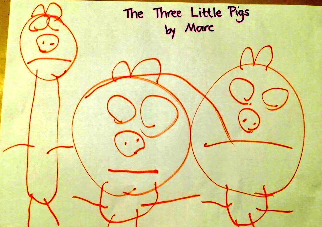 LseAlison's tweet photo. What a lovely picture #storytelling #threelittlepigs https://t.co/ZKiMUivPEa
