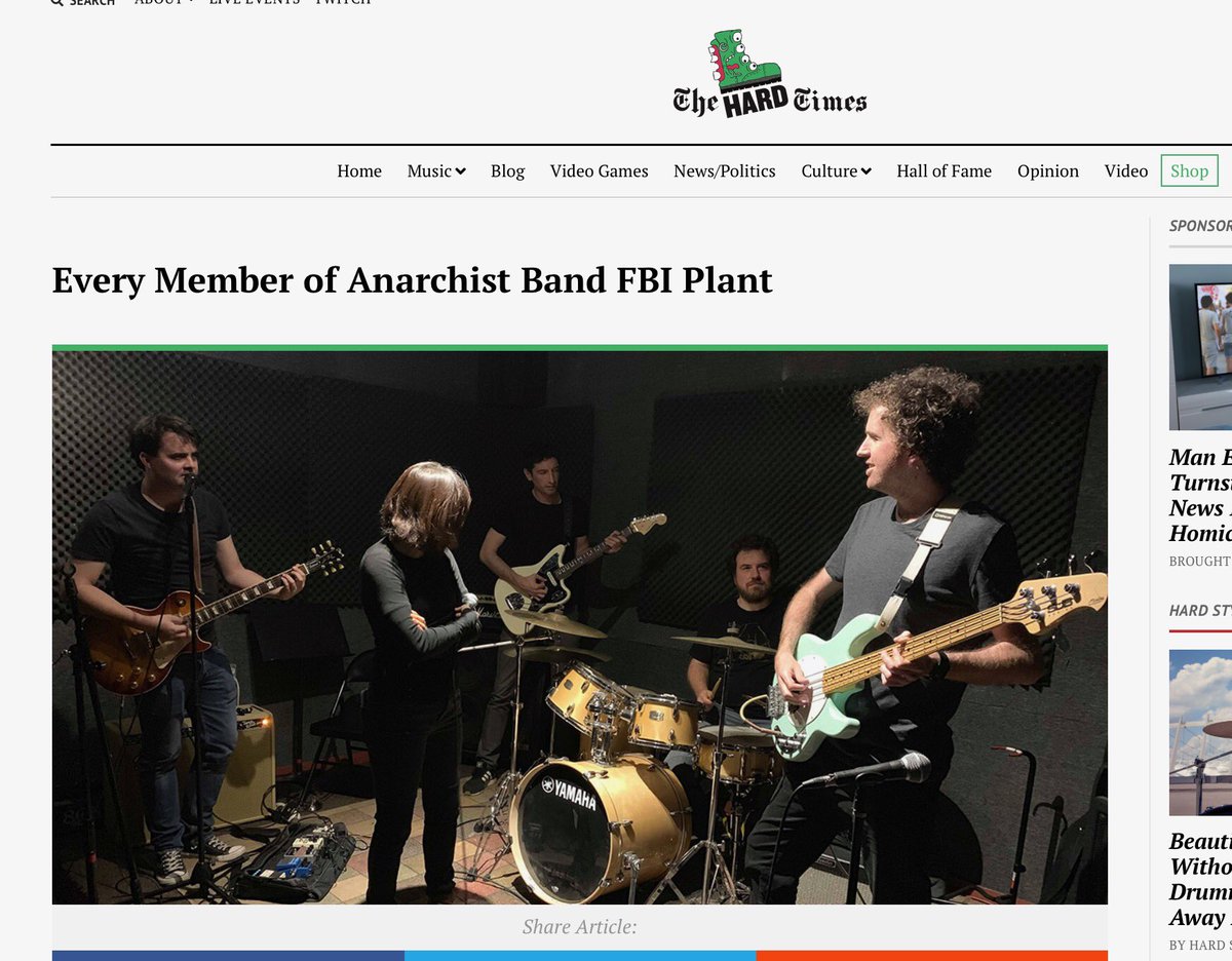 TheChangsBand's tweet photo. Us as an anarchist band on The Hard Times https://t.co/pSFToAT7Fk #thehardtimesnews @REALpunknews https://t.co/06ttPgnFAM