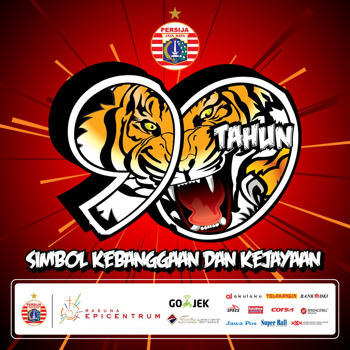 90 Tahun, Simbol Kebanggaan dan Kejayaan.
__
#90TahunPersija #90toGlory #PersijaJakarta #PersijaSelamanya
