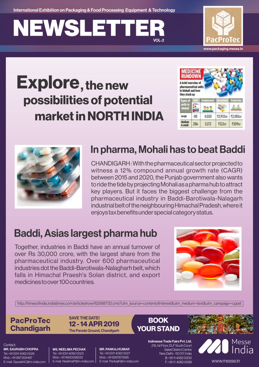 PacprotecC's tweet image. Witness the best solution for:
Packaging
Printing
Food Processing Equipment
#Messeindia
@PacprotecC