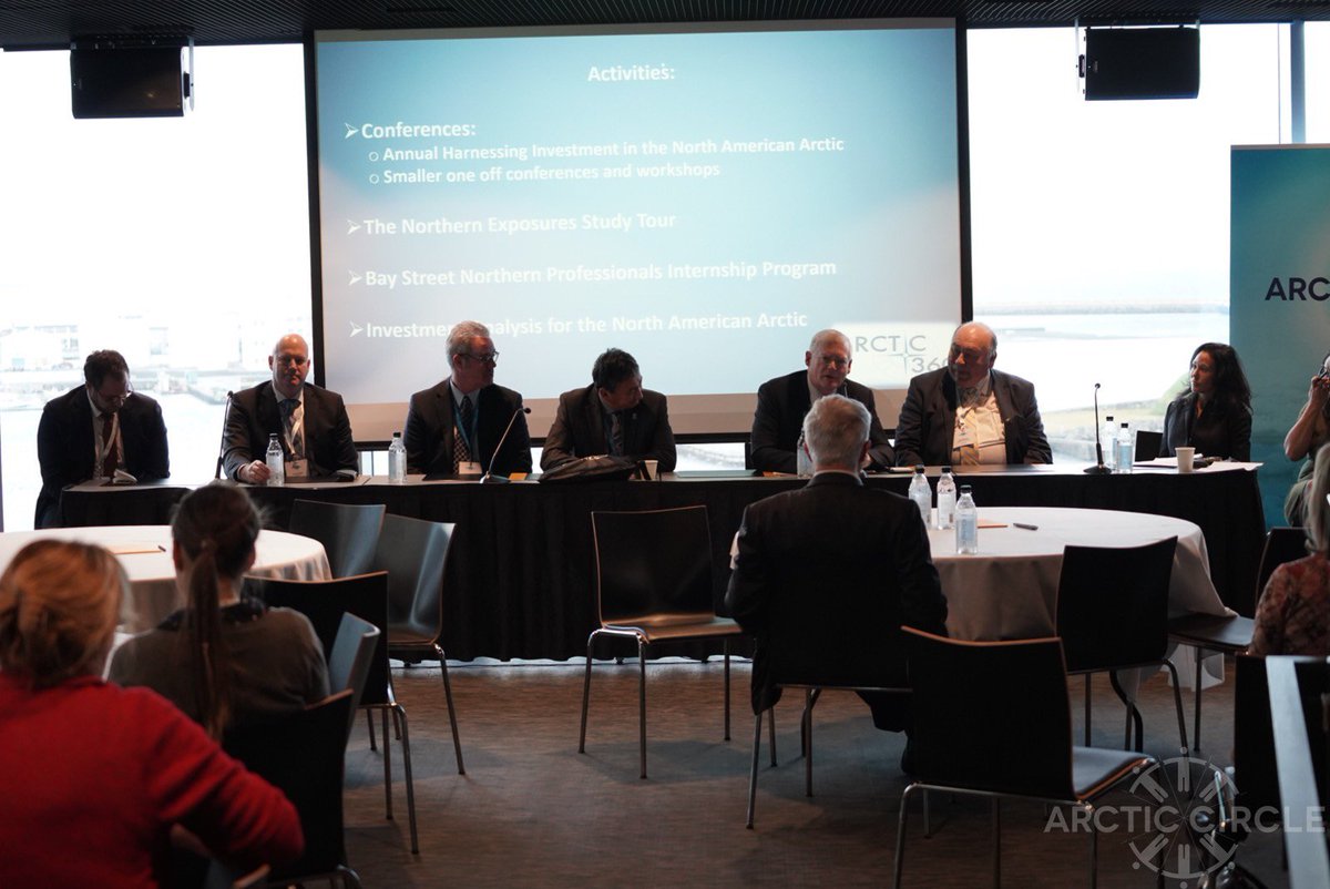 arcticcircleorg's tweet photo. @nwtpremier , @JShadian, CEO, Arctic360 @MayorMadeleine, Iqaluit, @BeaulieuDarrell, President & CEO, Denendeh Investments Inc., Robert Blaauw, Executive Director, RJBC Arctic & Energy, @OPTrust @JakobESchmidt et al. discussing 21st Century Arctic Infrastructure at #ACA2018. https://t.co/FKtFabxm9o