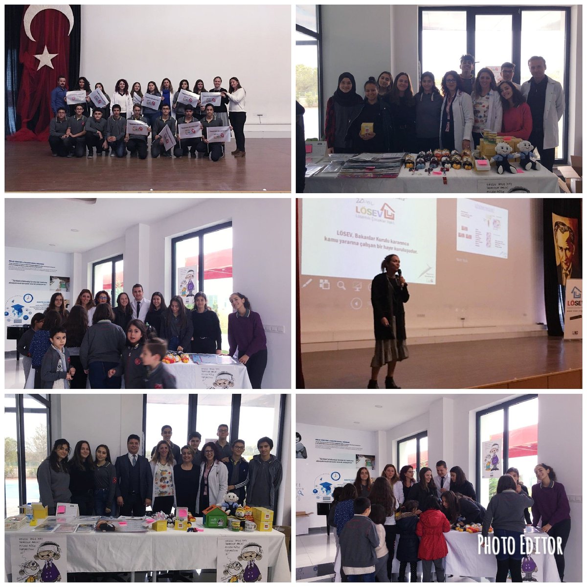 LÖSEV Antalya İl Koordinatörü Tutku CANIDAR ve İletişim Personeli Doğuş YOLCU LÖSEMİ HASTALIĞI ile bilgi verdiler. Bizler de Sosyal Yardımlaşma Kulübü  öğretmenlerimiz Eda CİHAT, Semra ARSLANTÜRK, Sertan UYSAL başta olmak üzere Lösev stand ürünlerini okulda satışa sunduk.
#LOSEV