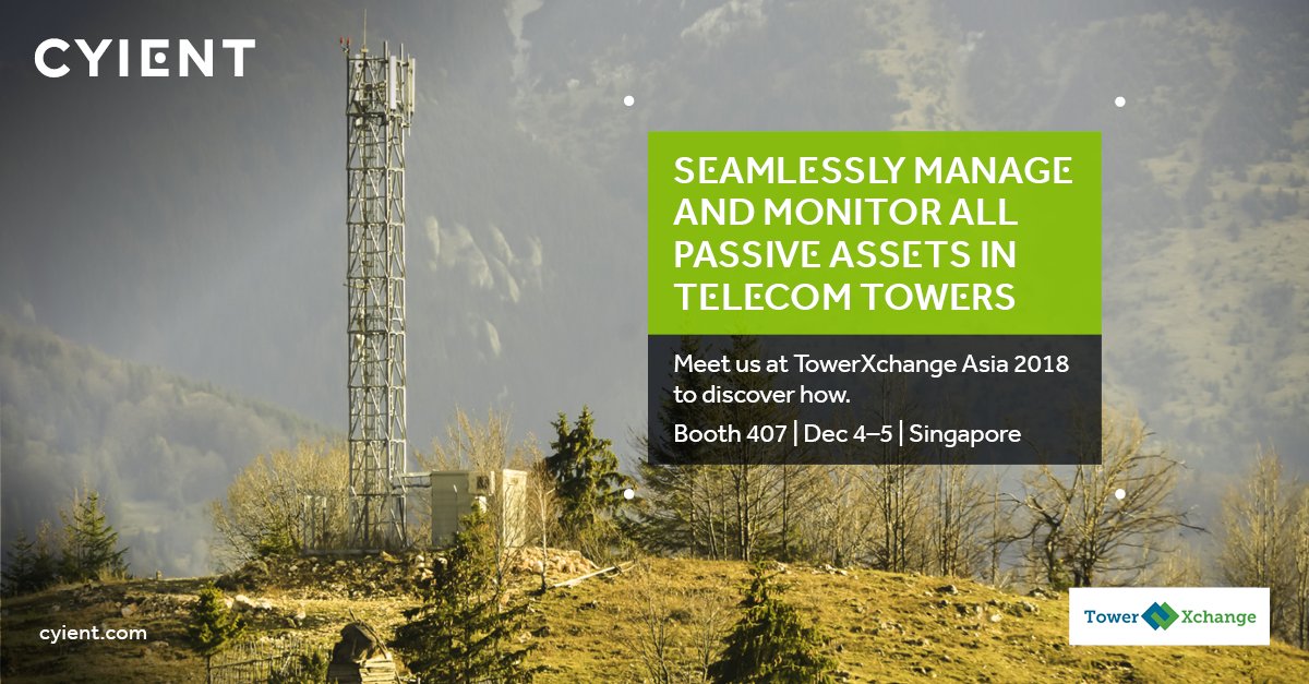 Cyient's tweet photo. #Telecom #toweroperators can now manage & monitor all passive assets, streamline workflows for task handoffs, ensure real-time incident management & reporting with our #IoT-enabled #towermanagement solution. Meet us @TowerXchange Meetup Asia to learn more. https://t.co/R7Ev2e81Z3 https://t.co/8vI5c7H3uN