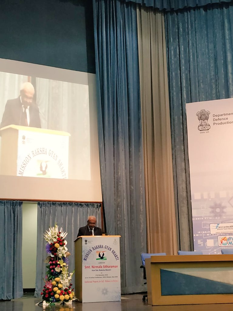 Shri R. Madhavan, CMD @HALHQBLR addressing the gathering at #MissionRakshaGyanShakti 

He talked about the importance of IPR and how HAL is developing and nurturing the culture of IPR.