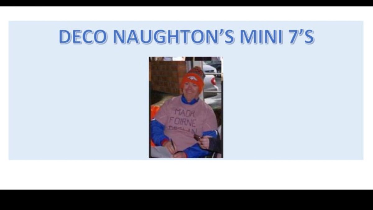 Deco Naughton’s mini 7’s (Celebrity Bainisteoir) will take place Fri December 28th in the club. 
Please support this great event in aid of our good club mate and friend Declan Naughton.

Check out the Facebook event page below 👍🏻🔵⚪️

facebook.com/events/3131080…
