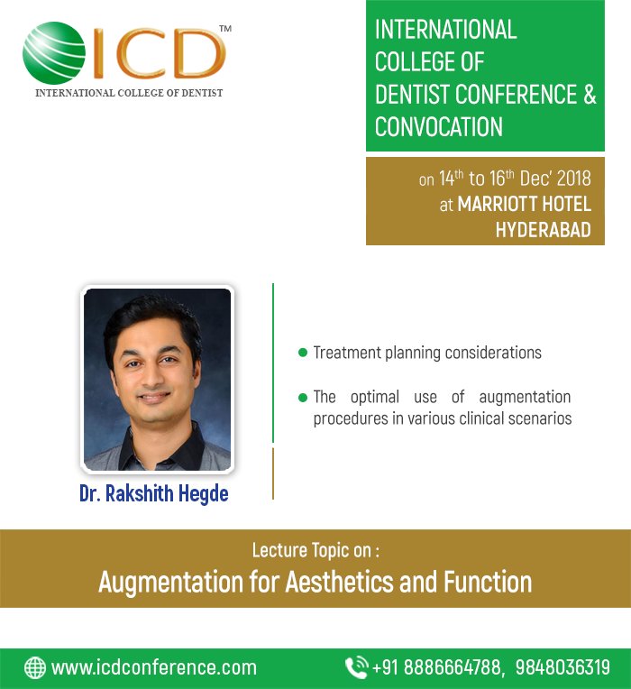 #ICDConference2018
Listen to Dr. Rakshith Hegde Keynote Speak on Augmentation for Aesthetics and Function at ICD 2018 during 14th December - 16th December at Hyderabad, India.
Register now: bit.ly/2zpfEgX
icdconference.com/archives/speak…

#ICDConference #ICD2018 #DrRakshithHegde