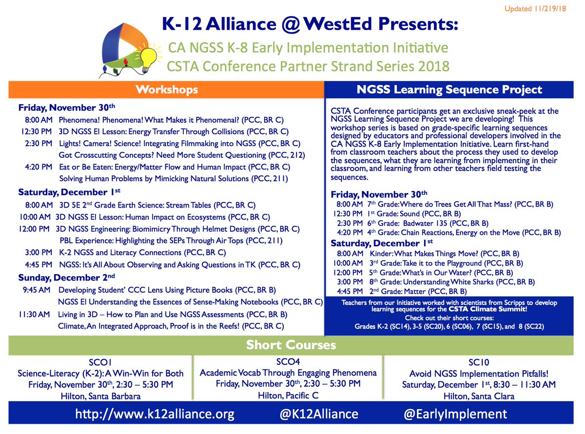 Did you know we are coming out in full force to support #CAScience18 - Hope you'll join us to gain the latest insight and experiences to take back to your classrooms #CANGSS #NGSS