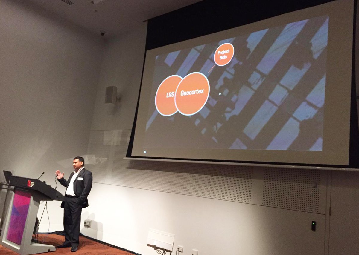AAMGroup's tweet photo. Proud to have Deepak Gupta from @VicRoads presenting at our #Geocortex Seminar today. #AAMLive! https://t.co/2tmOwdhMA8