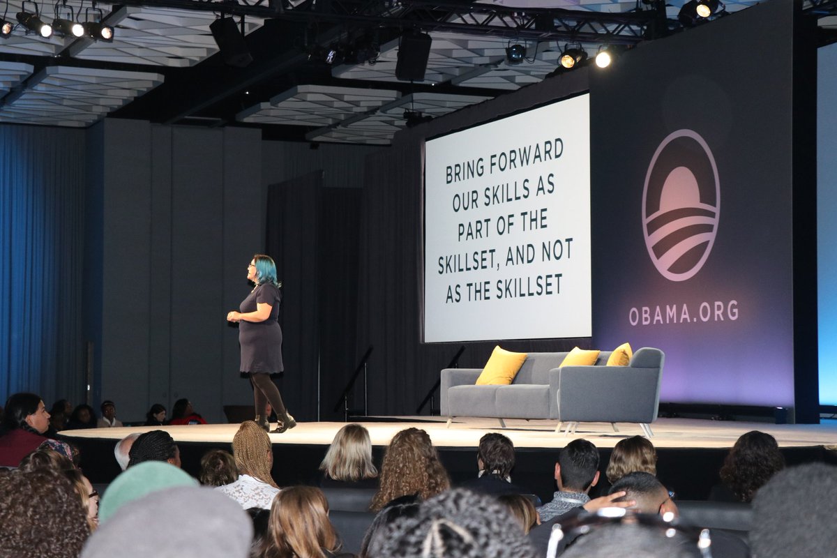StanNdambakuwa's tweet photo. At the #ObamaSummit, our very own #ObamaScholars were on stage @effbeezee and Ana Maria Gonzalez-Forero. If you listen to the stories of these #ObamaScholars, you'll be inspired by work young people are doing to change the world. #CommonHope #UncommonStories https://t.co/lOaMf8pRo3