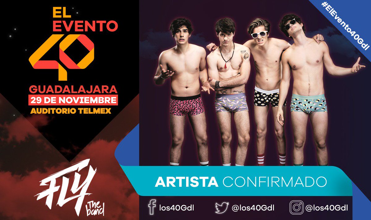Los40Gdl's tweet photo. ¡Confirmados para #ElEvento40Gdl @flytheband! https://t.co/8vJhnMTCAt