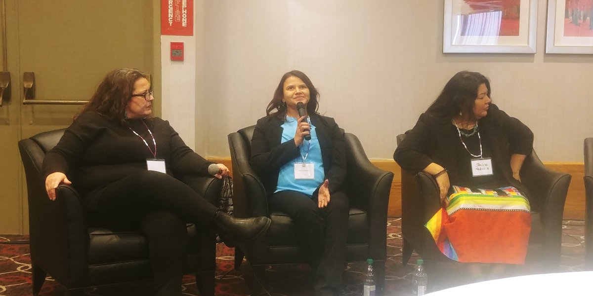 CynthiaTomlins8's tweet photo. Great experience hanging &amp; speaking w/these powerhouse women about traditional Cree laws in a Contemporary context at the World Indigenous Law Conference! I always feel like I learn way more than I teach. Its time for real #Decolonizing change for our Nations. #WILC2018 https://t.co/oYI1AUxS9g