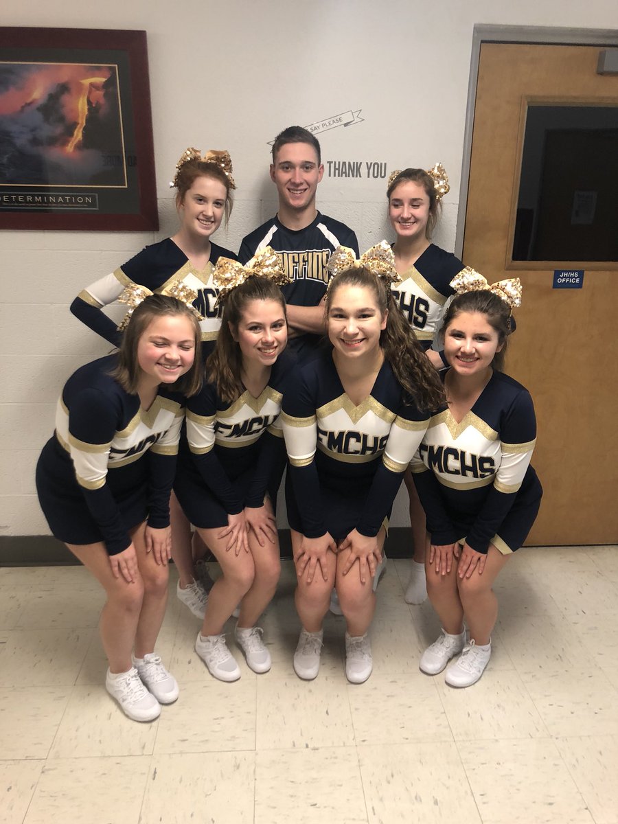 FMCHSCheerDance's tweet photo. McGivney Varsity cheerleaders kicked off their season tonight! #letsgogriffins https://t.co/1Q4ZlnKUJ5