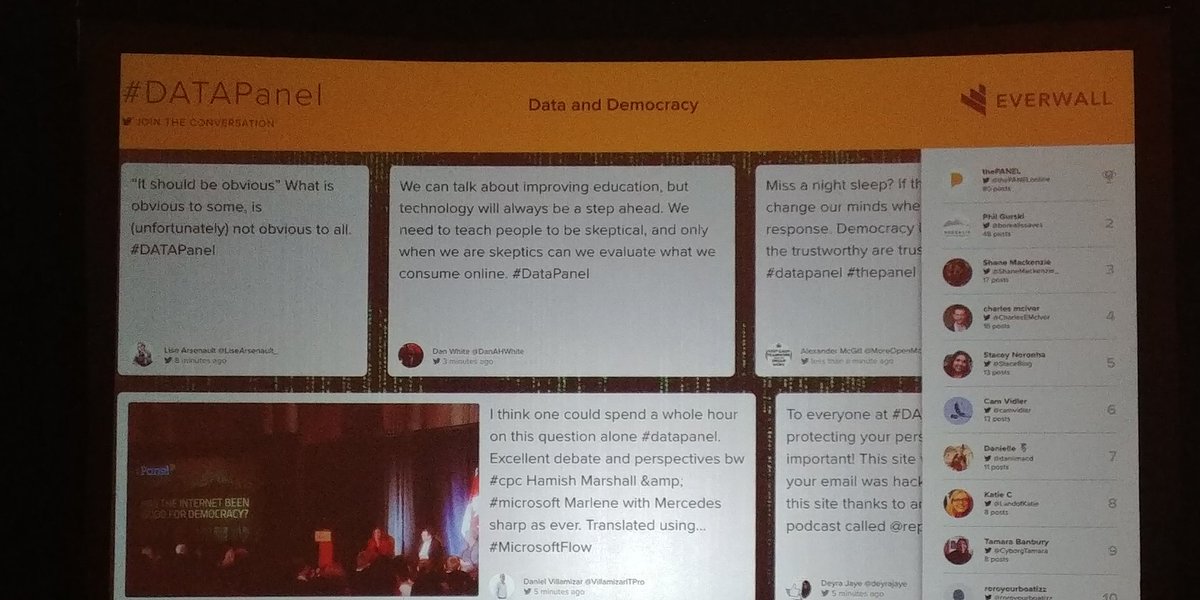 StaceBing's tweet photo. ❤ love that I'm 5th in the top 10. Not as #twitter savvy as @ShaneMackenzie_ but not terrible! #DATApanel #cenpoli https://t.co/zSsMe4Yrvf