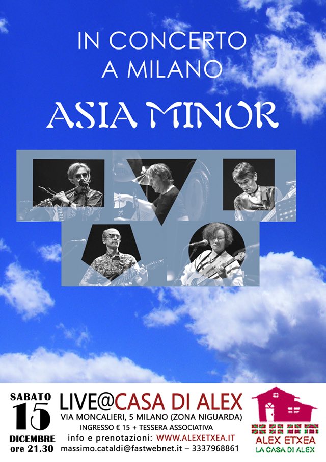 AsiaMinorProg's tweet photo. Come and see the show of @AsiaMinorProg for the first time in Italia !!
#asiaminor #asiaminorprogband #asiaminortheband #betweenfleshanddivine #progrock #concerts #Milano #Milan @LionelBeltrami https://t.co/slHbAlVqvr