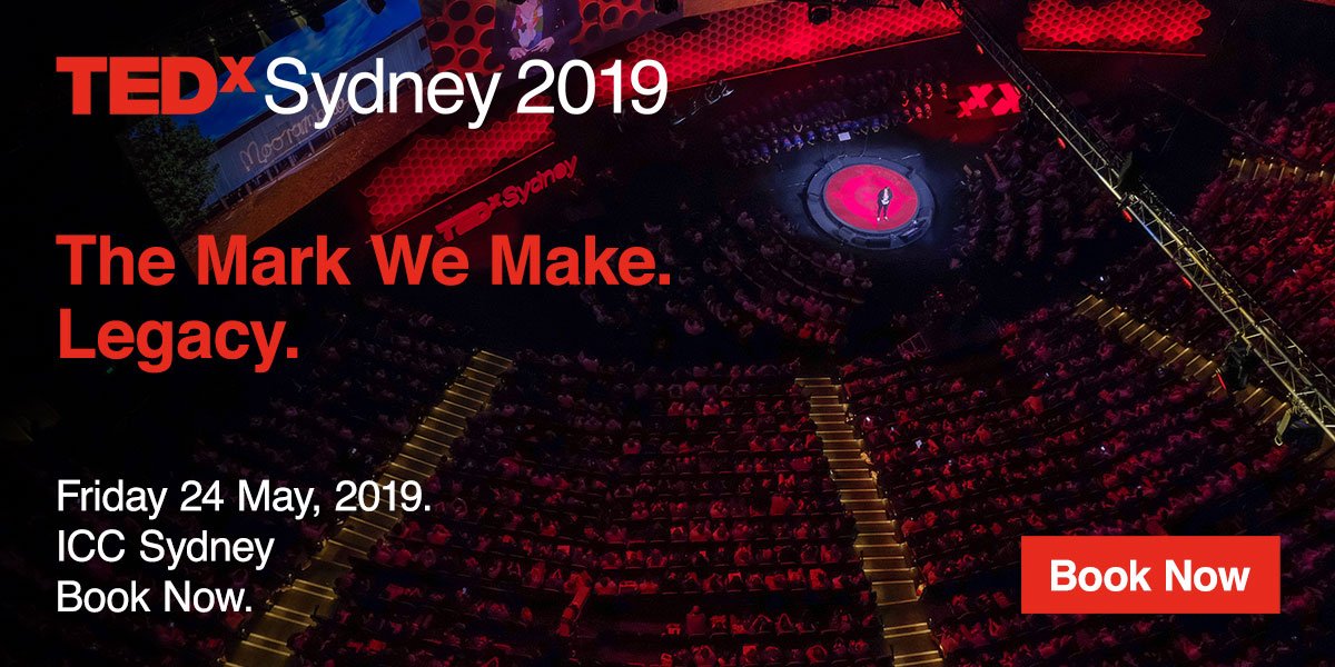 TEDxSydney 2019 | Legacy | 24 May 2019 | Register Now. Don’t miss the leading event to inspire curiosity, personal growth and innovative thinking! tedxsydney.com/event/tedxsydn…
