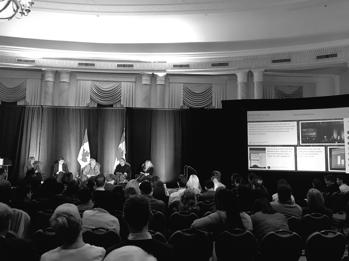EnsightCanada's tweet photo. Glad to have a packed house at @FairmontLaurier for @thePANELonline’s #DATApanel — it’s been a great exchange of ideas on data and election integrity! Thanks to all who attended. #cdnpoli https://t.co/LLsq7rxO19