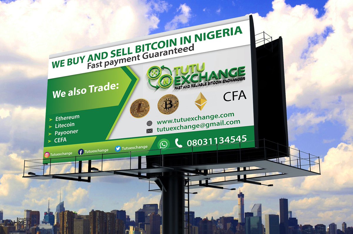 TutuExchange's tweet photo. We make buying and selling of Bitcoin in Nigeria safe and easy.... #buybitcoinnigeria https://t.co/NMU6sLANDQ